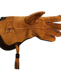Premium Falconry Glove In Suede With Double Skinned Construction And Soft Fleece Lining For Eagle Hawk Raptor Handling Left Hand Design