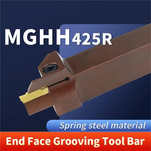 MGHH425R spring steel end face grooving tool bar, part of Built To Last Grooving Turning Tool For CNC Lathe With End Face Groove Cutter.
