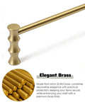 4 Pack Unlacquered Antique Brass Gallery Rails For Shelving Featuring Rock Solid Anti Slide Edges in a close-up with elegant brass finish.