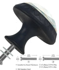 Premium Green Marble Drawer Knobs And Cabinet Pulls 4 Pack Round Single Hole Handles with visible black base and screw detail.