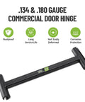 Beefy Pro-Grade Heavy Duty Commercial Door Hinge Adjustment Tool For.134 And.180 Gauge Knuckles, black steel leverage bar