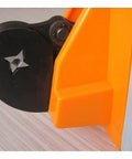 Close-up of the black die feature of the Heavy Duty Pneumatic Crimping Tool For Wires 0 08 To 6 Sqmm with star-shaped punch.