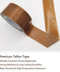 Roll of High Temp PTFE Teflon Tape For Heat Sealing And Impulse Sealers, Nonstick Adhesive Tape, Heat Resistant, 1 Inch by 33 Feet