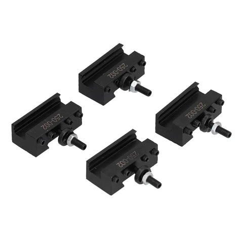 4 Pcs Tool Post Holder Set for Lathe Machining Turning Facing Boring Piston Wedge High Speed Steel CNC Fixture Components Heavy Duty Lathe Accessory for Pro Grade Metalworking and Industrial Use, black