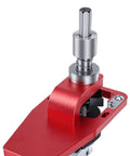 Close-up of Rock Solid 35Mm Concealed Hinge Drilling Jig With Quick Grip Positioning showing heavy-duty aluminum alloy construction