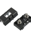 Top Shelf Heavy Duty 50 Amp Midi Fuse Holders And Bolt On High Current Screw Fuses Pack Of Two Zinc Terminals view showing protective casing and terminals.