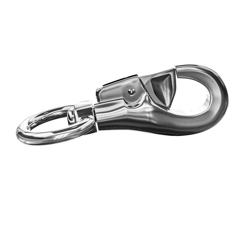 Heavy Duty Swivel Hook For Hanging Chairs And Hammocks, Stainless Steel Snap, Supports Up To 1000 Lbs, Indoor Outdoor Use, close-up view