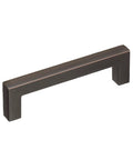 Monument Oil Rubbed Bronze Cabinet Pull 3-3/4 Inch Center-to-Center 4-1/8 Inch Overall Length Modern Drawer Pull side view