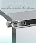 Top Notch Heavy Duty 5/16 Inch Stainless Steel Shower Door Hinge Pin For Framed Glass Doors With Continuous Hinge installation demonstration