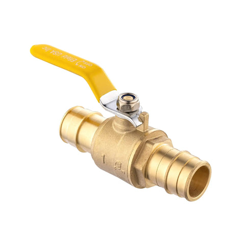 5 Pack Cold Expansion Pex 1 Inch Brass Ball Valve For Pex A Pipe Connection Expansion Type Full Port Shutoff With Protection Cap