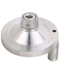 Aluminum Alloy Hand Wheel Crank With 0-1mm Scale, 80mm Diameter, showing precision scale detail and smooth boss level design.
