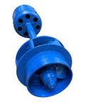 Blue Low Head Hydropower Turbine Generator 1kW 1.5kW 2kW Axial Flow System For Home Or Farm Off Grid Ready Copper Winding