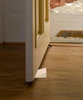 Two Pack Wooden Door Stop Wedge Shape Keeps Doors Open And Prevents Slamming Sturdy Beige Non Slip Door Stopper For Bedroom
