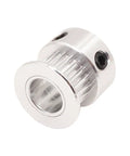 GT2 Timing Belt Pulley 20 Teeth 8mm Bore For 6mm Width Belt, aluminum construction, close-up showing teeth and bore detail