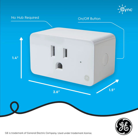 Smart Plug Indoor Bluetooth And Wi Fi Outlet Socket Works With Alexa And Google Assistant Plug And Play Setup product size.