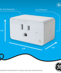 Indoor Smart Plug With Bluetooth And WiFi, Voice Controlled Outlet dimensions, works with Alexa and Google Home, 3 pack