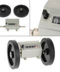 Dead Nuts Accurate Rolling Measuring Wheel for Instant Foot Tracking with 5 digit manual reset counter and black wheels.