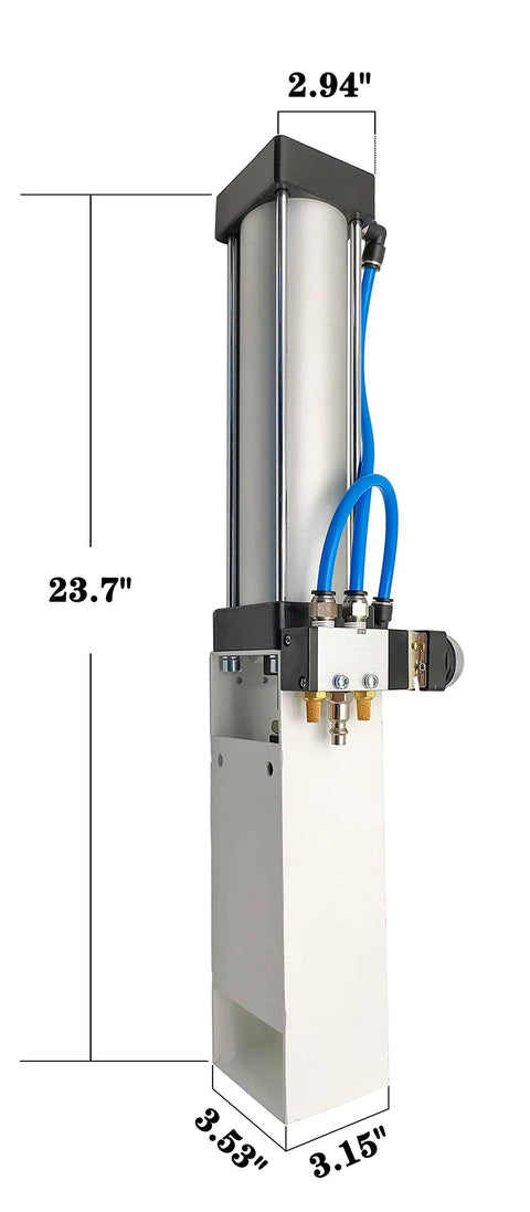 Beefy Pneumatic Can Crusher For Aluminum Cans With Metal Frame Eco Friendly Recycling Tool Crushes Soda And Beer Cans Side View