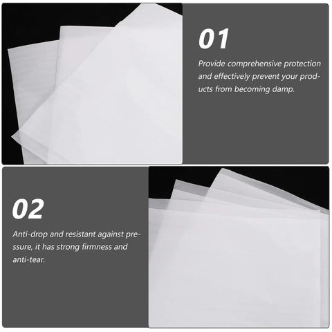 Epe Foam Wrap Cushion Packaging Material Pressure-Resistant White Foam Sheets Pack Of 100 for shipping and moving close-up