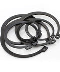 Built Tough 65 Manganese Steel Circlips For Shafts Heavy Duty Snap Ring Bearing Retainer and C Clip Washers, assortment of sizes.