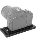 Built Different Multipurpose Aluminum Camera Cheese Plate With 1/4 And 3/8 Thread Adapter For Hella Versatile Grip Gear on camera