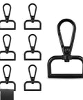 Hella Durable One Inch Zinc Alloy Swivel Snap Hooks With Pro Level Lobster Claw Clasps For Daily Carrying And Crafting Bringing A Crisp Black Feel To Any Project Six Pack in black.