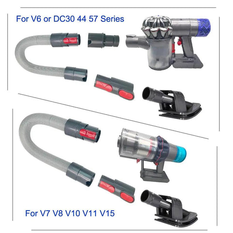 2 Pack 32mm Universal Tool Adapter That Lets You Convert V7 V8 V10 V11 Attachments For Shark V6 DC30 DC31 DC34 DC35 DC44 Vacuum Heads 32 Millimeter Universal Fit Easy Snap In Durable Construction displayed with vacuum components