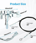Go Kart Throttle Cable And Throttle Linkage Assembly Kit components with size dimensions for Predator 212CC and 196CC OHV engines