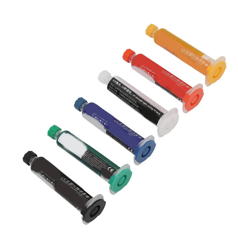 Light Curing Solder Mask Ink For PCB And BGA Repair 6 Pack Solder Mask Paint Fast Dry Oil Formula tubes in various colors