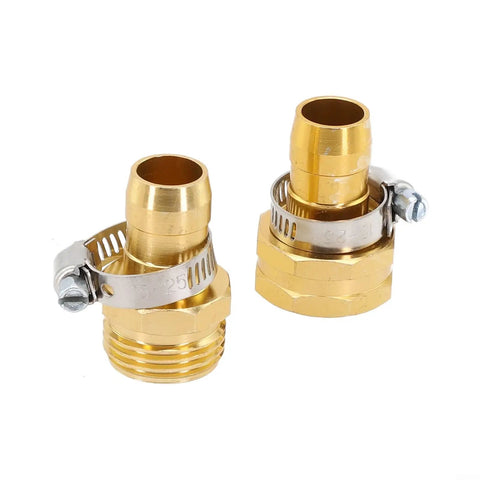 Top Rated Garden Hose Mender Repair Kit For 3/4 Inch Ends, Heavy Duty Aluminum Male Female Connector With Stainless Steel Clamps And Rustproof Build For Watering Outdoors And Yard Tools Quick Fix, two hose repair connectors