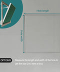 Slick Hidden Ceiling Access Panel, Smooth Flush Mount Drywall Inspection Hatch showing size measurement options.
