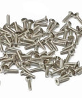 Badass M2 X 8Mm Stainless Steel Hex Socket Flat Head Countersunk Screw Bolts Bright Finish With Included Hex Key Spanner, screws in assorted arrangement.