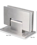 Stainless Steel Double Opening Shower Door Hinges 90-Degree Hardware For Bathroom Showers Cabinets And Display Cases Brushed Finish