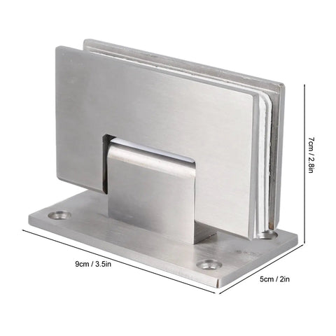 Stainless Steel Double Opening Shower Door Hinges 90-Degree Hardware For Bathroom Showers Cabinets And Display Cases Brushed Finish