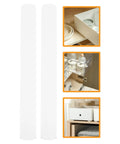 2 Pack White Plastic Drawer Slides For Kitchen Cabinets And Drawers, Plug And Play Easy Install, Heavy Duty, Smooth Glide Tracks