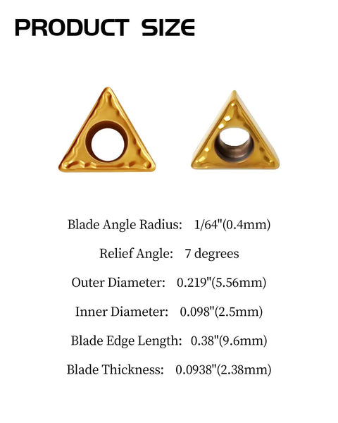 10Pcs TCMT090204 TCMT1.8 1.5 carbide turning inserts size and dimensions for external turning on steel and stainless steel