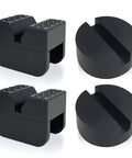 Set of 4 Universal Rubber Jack Pads with Slotted Design Pinch Weld Protector for Jack Stands and Floor Jacks