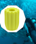 Long Yellow Handwheel Knob For Underwater Diving Cylinder Valve With Ergonomic Anti Slip Design in ocean background