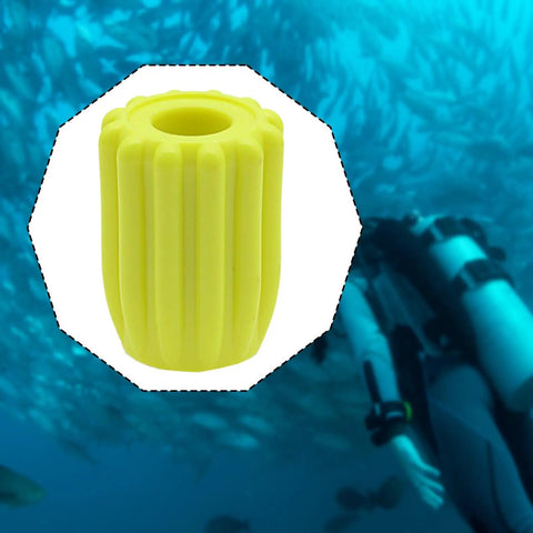 Long Yellow Handwheel Knob For Underwater Diving Cylinder Valve With Ergonomic Anti Slip Design in ocean background