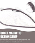 Badass Waterproof EV Charger Port Cover With Smack Shut Magnetic Lock For Electric Cars And Hybrids in clear plastic, showcasing double magnetic suction strip.