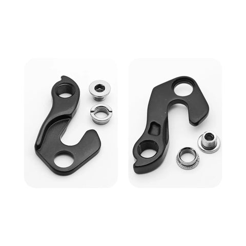 Heavy Duty Derailleur Hanger Replacement 2 Pack for MTB and Road Bikes Aluminum Alloy Frame with mounting screws