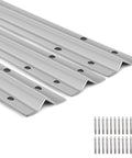 Heavy Duty 12 Foot V Track For Sliding Gates In Galvanized Steel Inverted V Groove Rail With Hammer Drive Anchors visible