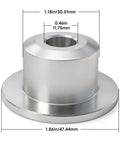 GX21137 Steering Linkage Front Axle Bushing For Classic Lawn Tractors Replace Worn Suspension Parts Keep It Steerlin Straight Quick Drop In Install For Daily Mowing, silver alloy with dimensions 1.18in x 1.86in.