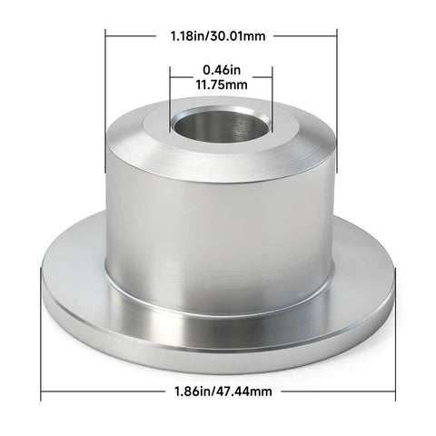 GX21137 Steering Linkage Front Axle Bushing For Classic Lawn Tractors Replace Worn Suspension Parts Keep It Steerlin Straight Quick Drop In Install For Daily Mowing, silver alloy with dimensions 1.18in x 1.86in.