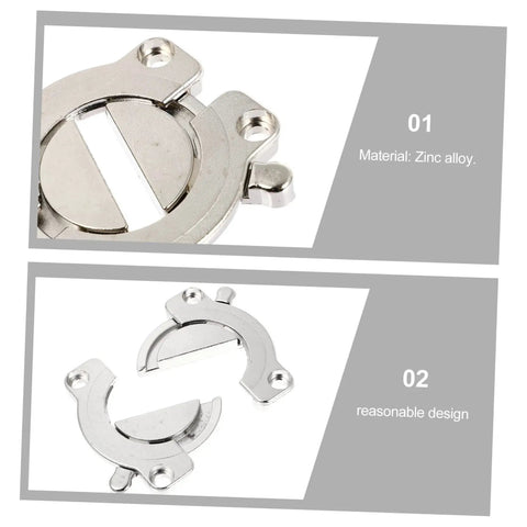 Heavy Duty Zinc Alloy Table Lock Connectors For Dining Tables DIY Friendly Easy Install Tabletop Joining Buckles Durable Hardware For Furniture Assembly Sturdy Metal Table Connector Brackets For Safe Sturdy Furniture Setup, zinc alloy silver