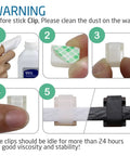 Instructions for using adhesive cable clips with Cat7 Flat Ethernet Cable 15ft White Ultra Fast 10Gbps Shielded STP LAN Internet Network Cable.