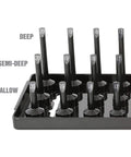 Three Post Metric Socket Tray Set For The Toolbox A Real Workhorse With Deep Shallow And Impact Rows A 3 Row Organizer Black Tray