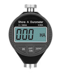 Top Shelf Digital Durometer Shore Hardness Tester Featuring LCD Screen, displaying 000 HA for rubber testing measurements.