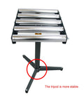 Five Roller Adjustable Conveyor Table With 250 Lbs Capacity, Height Range 23.9 To 41.6 Inches, Chrome Plated Rollers, Stand Detail