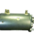 New 12V 6HP Winch Motor For Ramsey Double Bearing 2BB Systems Bi Directional Rotation, side view showing terminals and casing.